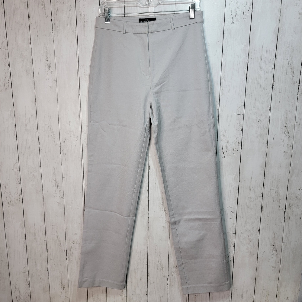 NWT Deadstock Vintage Esprit Gray Straight Leg Pants Size 10 Cotton Stretch.